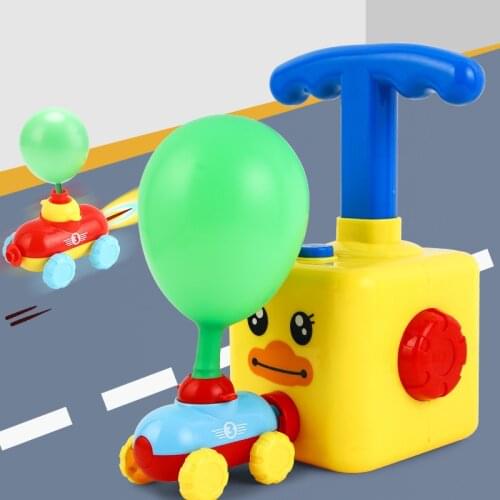 Cartoon Inertial Power Balloon Car Toy Puzzle Fun Inertial Power Car Balloon Toys for Children Gift Education Science Experiment