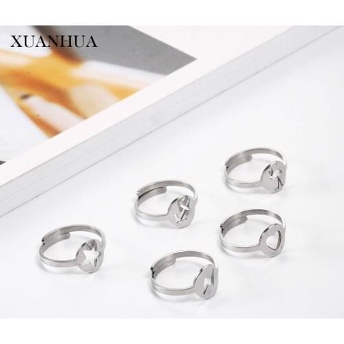 XUANHUA Novelties Adjustable Ring Stainless Steel Jewelry Woman Vogue 2019 Charm Fine Jewelry Accessories Bohemian Mass Effect