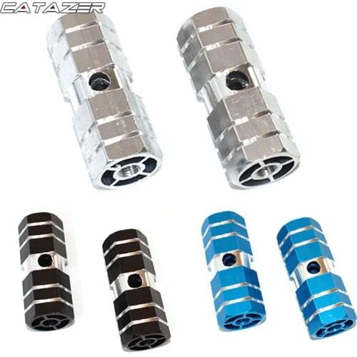 MTB Pedals BMX Road Bike Foot Pegs Rear Axle Pedals Pegs Hexagonal Aluminum Alloy Non Slip Universal Pedals