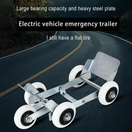Motorcycle Car Shifter Moving Car Carrier Electric Vehicle Booster Flat Tire Cart Tire Self-rescue Trailer