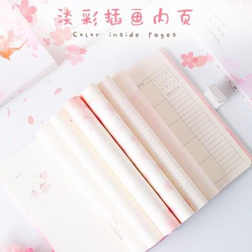 Portable Kawaii Notebook Diary Girls Gift Thicken Notepad Sketch Graffiti Notebook for Drawing Painting Office School Stationery