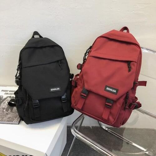 Nylon Backpack New Trend Female Men Backpack Summer Fashion Women Backpack Girls Boys Schoolbags Solid Color Shoulder Bags