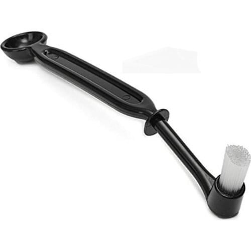 New 2 in 1 Coffee Machine Grouphead Cleaning Brush Spoon Angled Detergent Scoop