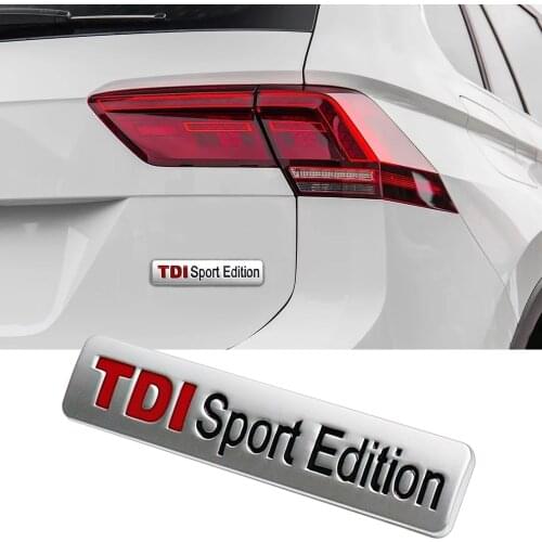 TDI Sport Edition Logo Nameplate For Volkswagen VW Tiguan Touareg Golf Passat Scirocco Fender Trunk 3D Trim Sticker Accessories