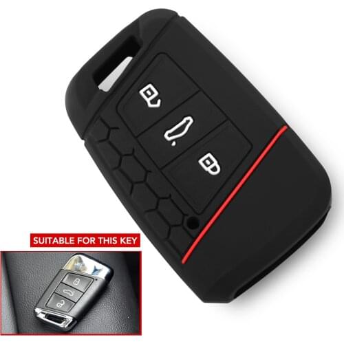 Silicone key fob case holder for VW Skoda Superb Magotan Passat B8 A7 Golf Smart Remote Protector Skin Cover