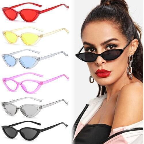 Women Sexy Cat Eye Retro Sunglasses Fashion Small Frame Sunglasses Ladies Shades Trending Streetwear Eyewear UV400