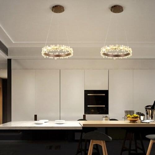 Modern crystal chandelier light with G9 living room dining room luxury villa metal crystal light home lighting