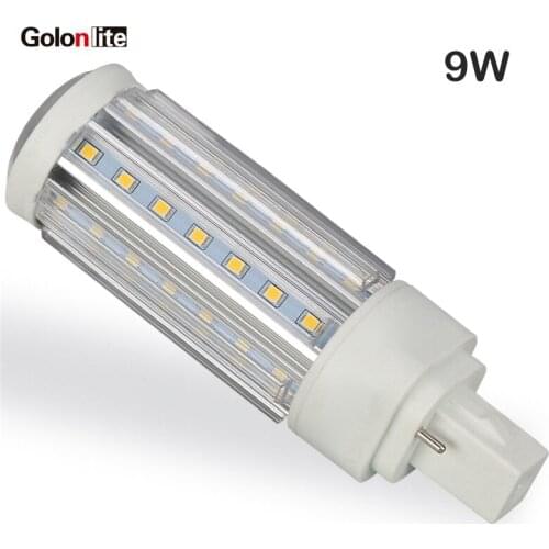 Golonlite LED pin light for ceiling 9W G24q G24d G23 E27 E26 base replace 18W CFL down bulb 100-277VAC CE 3 years warranty white