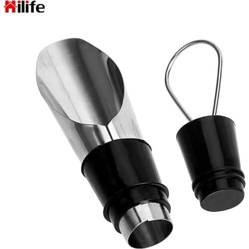 Wine Bottle Pour Bar Accessories Barware Stainless Steel Liquor Spirit Pourer Red Wine Spout Stopper