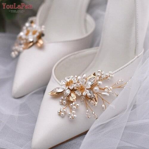 YouLaPan X21 Handmade Women Bridal Shoe Clips Fashion Shell Flowers Shoe Buckle for Bride Bridesmaid Shoes Accessories and Parts