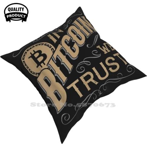 Funny Cryptocurrency Bitcoin Gifts | In Bitcoin We Trust Home Sofa Car Waist Throw Pillowcase Hodl Cryptocurrency Litecoin