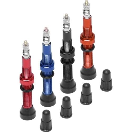 1Pair 48/60/78mm Bicycle Bike Tire Air Valve for Road Bicycle Tubeless Tires Brass Core Alloy Stem