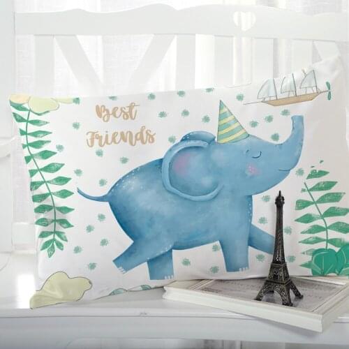 1pc Cartoon Childrens Pillow cover Pillow case Bedding Pillowcase Pillowcovers decorative 50x70 50x75 3D for kids baby elephant