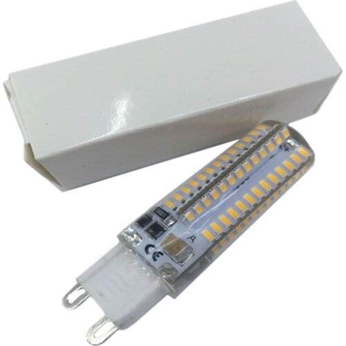 10pcs/lot G9 LED lamp 3014 SMD AC 220V 240V Sillcone body LED Corn Bulb 104LEDs Crystal Chandelier COB