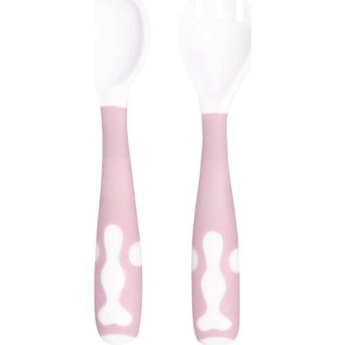 2020 Baby Utensils Spoons Forks Set with Case Bendable Soft Self Feeding Training Spoon for Toddler Babies