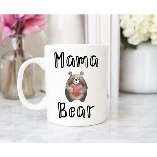 2020 Mama Bear Mug Mothers Day Gift Ceramic Creative Coffee Mug Lid Spoon,Best Mom Mug Mommy Mug Custom Mom Mug