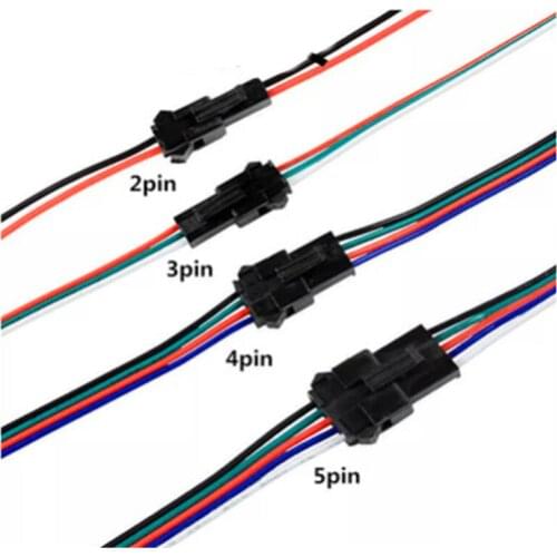 3pin 4pin 5pin 6pin JST LED Connectors,Male And Female Connector for 3528 5050 RGB RGBW RGBWW LED Strip light