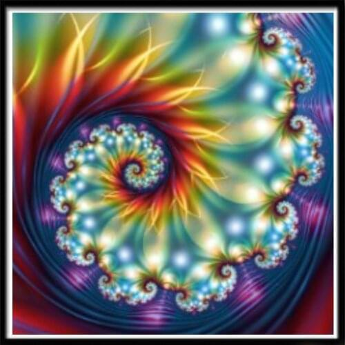 Abstract Flower Pre-Printed 11CT Cross Stitch Complete Kit DIY Embroidery DMC Threads Handmade Handicraft Craft Decor