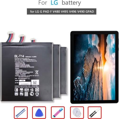 Battery BL-T14 4000mAh for LG G PAD F V480 V495 V496 V490 GPAD Tablet Li-ion Bateria