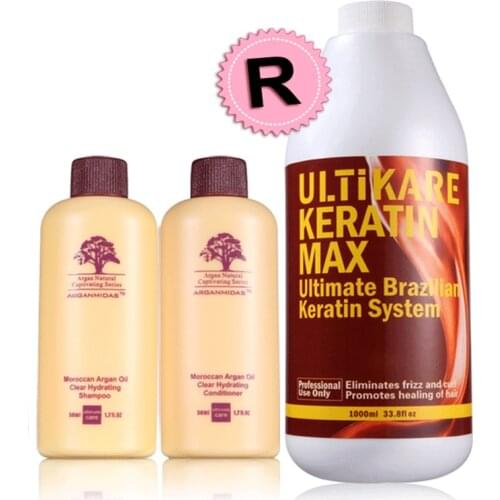 Brazilian keratin hair treatment 1000ml 12% formalin straightening hair care free shipping moroccan argan Shampoo for hair