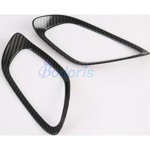 For KIA SELTOS 2019 2020 Rear Reflector Fog Light Lamp Cover Side Grile Trims Frame Protector Chrome Car-styling Accessories