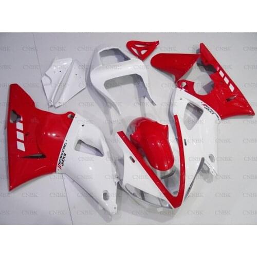 For YZFR1 2000 - 2001 Abs Fairing for YAMAHA YZFR1 00 Red White Full Body Kits YZFR1 2001 Plastic Fairings Unpainted