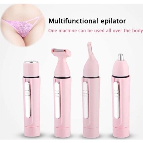 Bikin epilator for women hair removal Cut short and long hair Leg Multifunctional epilator Eyebrow trimmer dry cell electric
