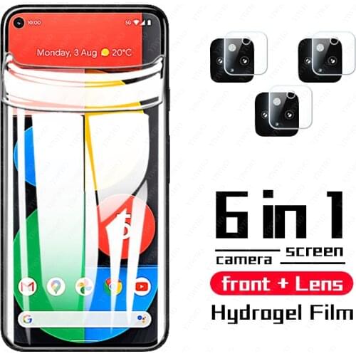 999D Full Curved Hydrogel Film for Google Pixel 5 4a 5g Screen Protector for Google Pixel 4 A Camera Lens Tempered Soft Glass