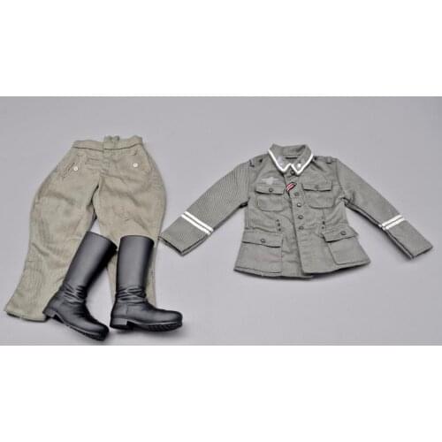 Hot Sales 1/6th DML DID SS WWII German Wehrmacht Uniform Jacket Pants Boots Set For 12 inch Doll Action Accessories