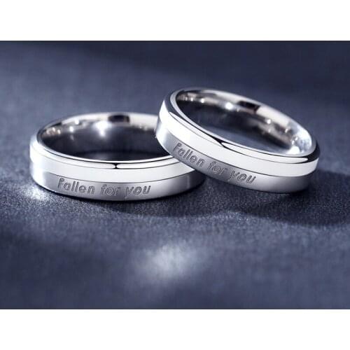 Fashionable Men and Women S925 Silver Plated Platinum Epoxy Love Classic Couple Adjustable Rings J238