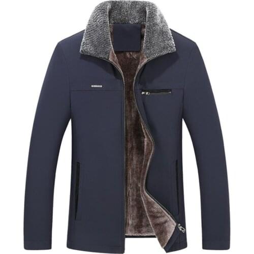 Nice Newest Men Cotton-padded Coats Autumn Winter Fleece Business Jacket Men Solid Color Casual parkas Male Warm Clothing