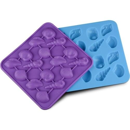 New Silicone Ice Mold Conch Shell Chocolate Model Ice Grid Mold DIY Fondant Cake Molds Kitchen Supplies