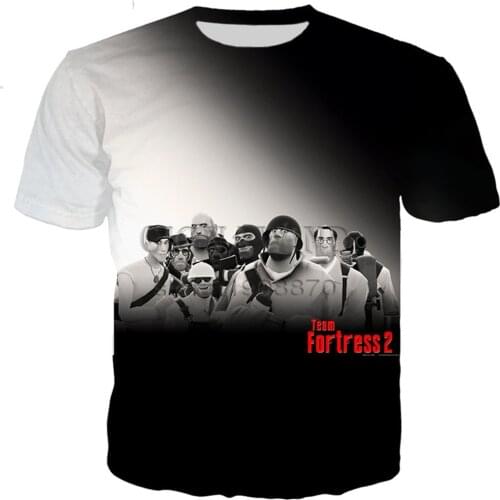 New Arrive Game Team Fortress 2 T Shirt Men Women 3D Printed Novelty Fashion Tshirt Hip Hop Streetwear Casual Summer Tee
