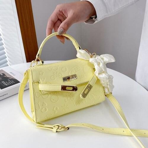 Pure Color Ribbon Handbag Women 2021 Luxury Designer Crossbody Bag Fashion Simple Shoulder Bags Ladies