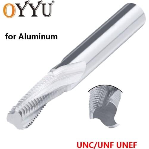 OYYU Threaded Milling Cutters for Aluminium UNC UNF UNEF Tungsten Steel Solid Carbide Router Bit CNC Cutting End mills