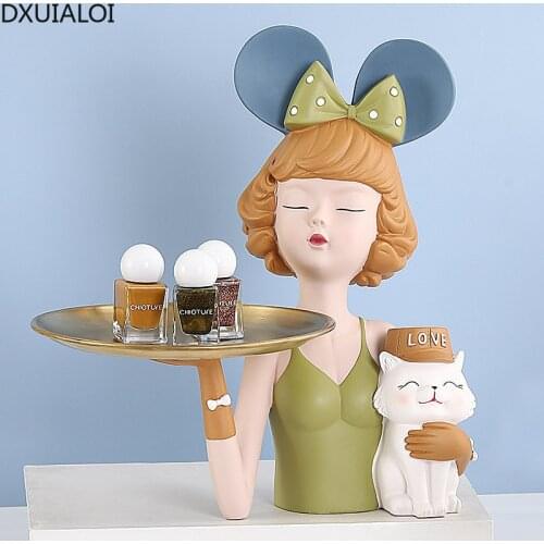 Modern Creative Character Decoration Resin Crafts Housewarming Gift Jewelry Storage Living Room Desktop Bedroom Home Decoration