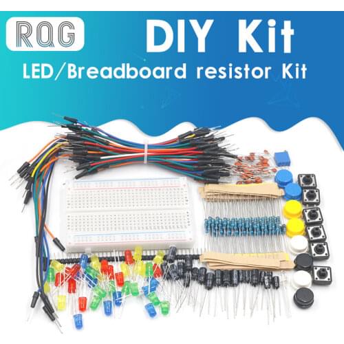 Starter Kit for arduino Resistor /LED / Capacitor / Jumper Wires / Breadboard resistor Kit with Retail Box