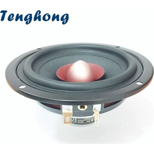 Tenghong 2pcs 4 Inch Portable Audio Speakers 4/8 Ohm 25W Full Range Treble Midrange Bass Loudspeakers Home Theater Fever Musical