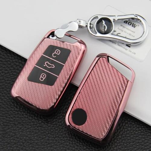 Car Key Case Cover Protector Protection For Volkswagen VW Tiguan MK2 Magotan Passat B8 CC 2017 2018 For Skoda Superb A7