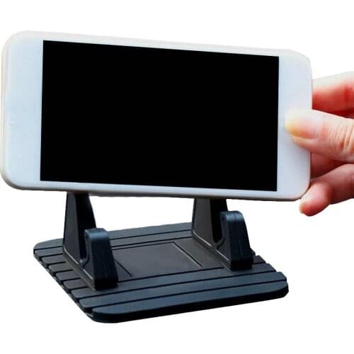 Universal Car Holder For Phone Black Car Dashboard Non-Slip Rubber Mat Phone Holder Pad Stand Accessories