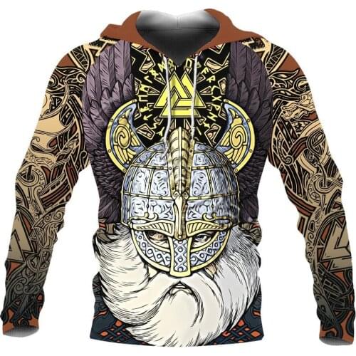 Viking Odin Norse Mythology Runes Valknut 3D Jacket Men Hoodie Unisex Casual Streetwear Sweatshirt Pullover Sudadera Hombre