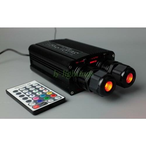 Fiber optic light source 32w RGBW led box engine wireless RF remote for optical fiber lighting decoration