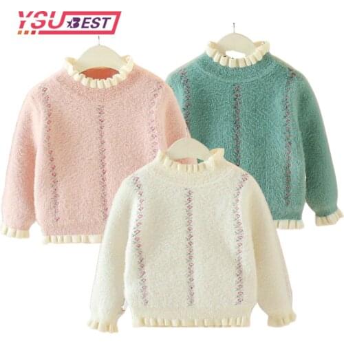 1-6Yrs Children Fall Winter Kids Girl Clothes Soft Warm Sweaters Toddler Girls Knitted Top Outfits Pullover Jumpers Sweater