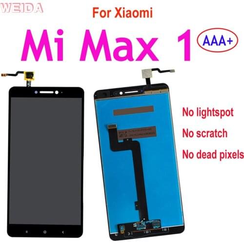 100% Tested AAA+ 6.44" LCD For Xiaomi Mi Max 1 LCD Display Touch Screen Digiziter Assembly with Frame For Mi Max LCD Replacement