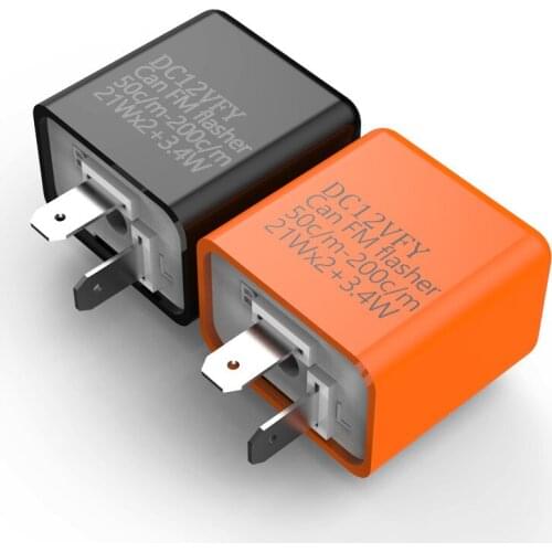 1Pcs12V 2 Pin Universal Electronic Adjustable Frequency LED Flasher Relay Turn Signal Blinker Indicator Motorcycle Hyper Flash