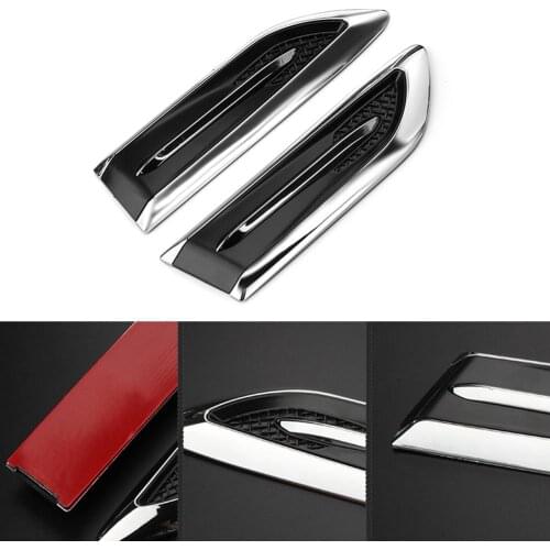 2Pcs Shark Gills Car Auto Vehicle Car-Styling Side Air Flow Vent Decor Sticker