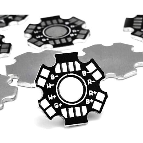 20PCS RGBW LED Heat Sink Aluminum Base Plate Panel PCB Circuit Board Substrate 20mm Star DIY Heatsink Cooling for RGBW