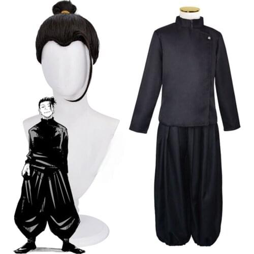 2021 Geto Suguru Costumes Jujutsu Kaisen School Uniforms Getō Suguru Cosplay Wigs Men and Women Uniform Halloween Party Costume