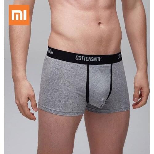 3pcs Xiaomi Youpin Mens Panties Cotton Boxer Shorts Underpants U Convex Design Pouch Underwear Breathable High Quality Brand