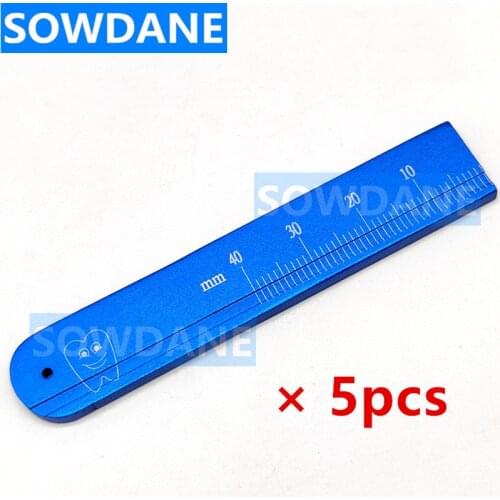5 Pcs Brand Dental Tool Endo Rulers Span Measure Scale Endodontic ALUMINIUM (Autoclavable colourfast)